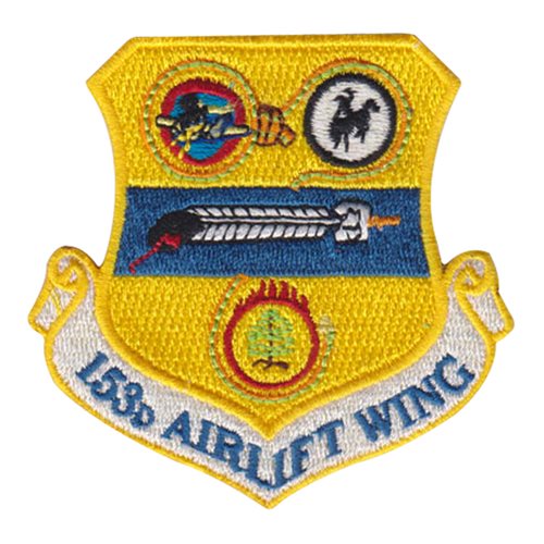 153 AW ANG Wyoming Air National Guard U.S. Air Force Custom Patches