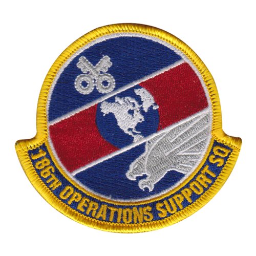 186 OSS ANG Mississippi Air National Guard U.S. Air Force Custom Patches