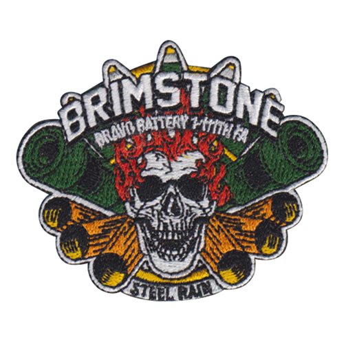 Bravo Battery 1-111th FA Brimstone U.S. Army Custom Patches