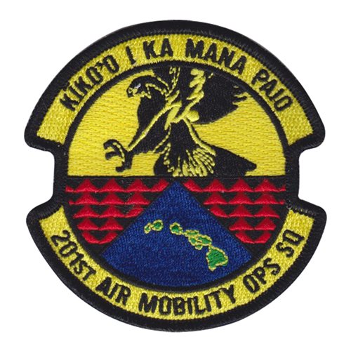 201 AMOS ANG Hawaii Air National Guard U.S. Air Force Custom Patches