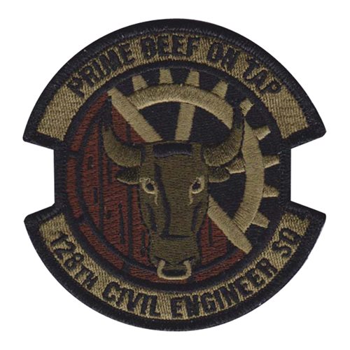 128 CES ANG Wisconsin Air National Guard U.S. Air Force Custom Patches