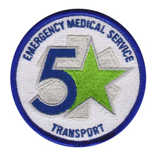 5 Star EMS Transport Fire EMS Rescue Patches Custom Patches