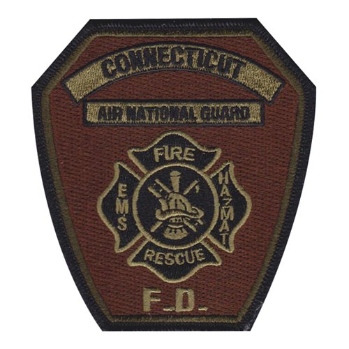 Connecticut ANG Fire Department ANG Connecticut Air National Guard U.S. Air Force Custom Patches