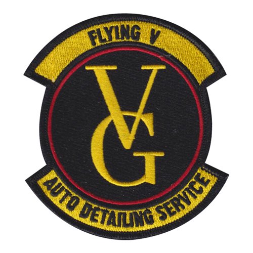 Flying V Auto Detailing Service Civilian Custom Patches