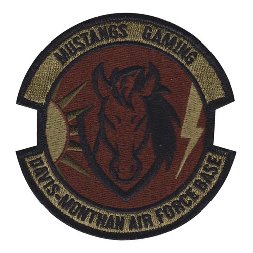 Mustang Gaming D-M AFB Davis-Monthan AFB U.S. Air Force Custom Patches