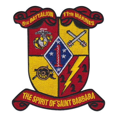 5th Battalion 11th Marines MCB Camp Pendleton U.S. Marine Corps Custom Patches