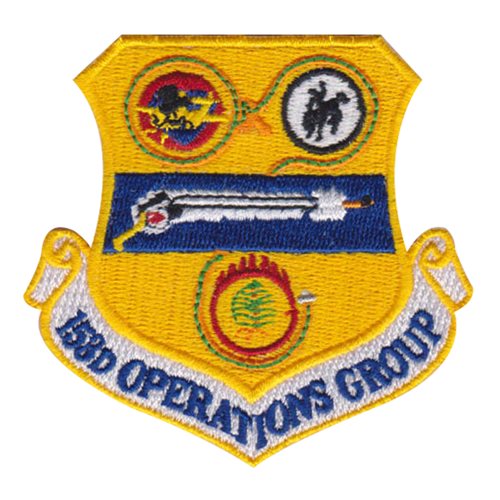 153 OG ANG Wyoming Air National Guard U.S. Air Force Custom Patches