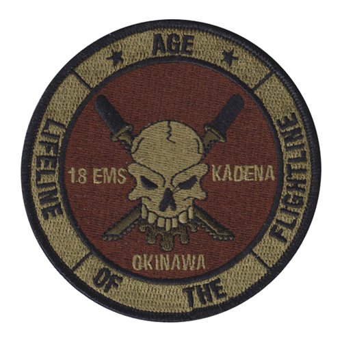 18 EMXS Kadena AB, Japan U.S. Air Force Custom Patches