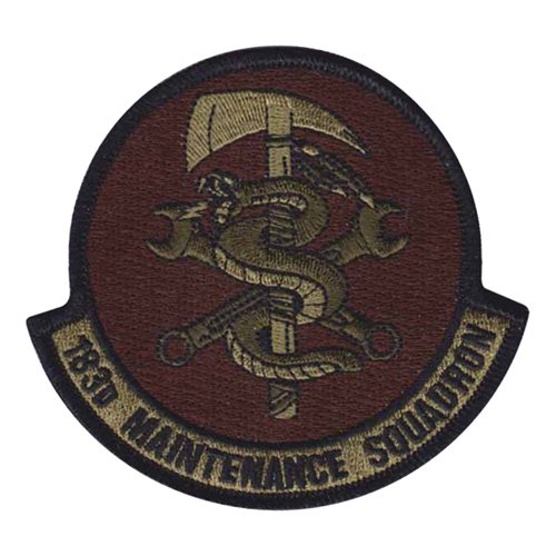 183 MXS ANG Illinois Air National Guard U.S. Air Force Custom Patches