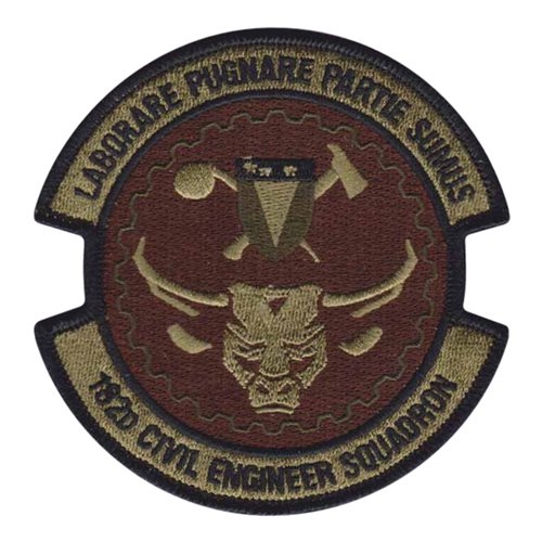 182 CES ANG Illinois Air National Guard U.S. Air Force Custom Patches