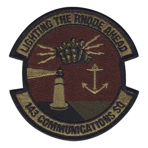 143 CS ANG Rhode Island Air National Guard U.S. Air Force Custom Patches