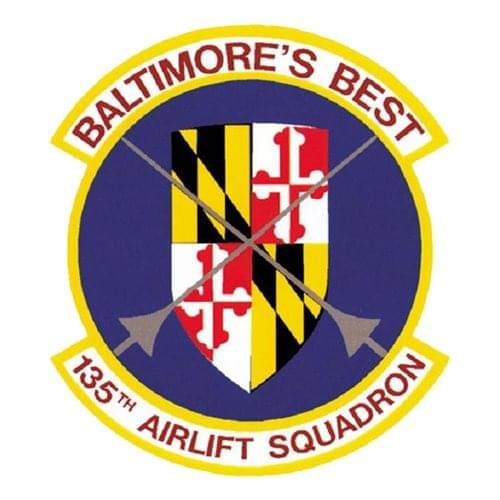 135 AS ANG Maryland Air National Guard U.S. Air Force Custom Patches