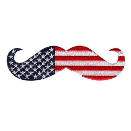 Mustache Flag Movember Flag Patches Custom Patches