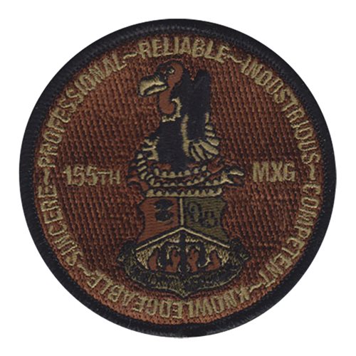 155 MXG ANG Nebraska Air National Guard U.S. Air Force Custom Patches