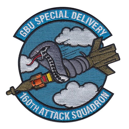 160 ATKS ANG California Air National Guard U.S. Air Force Custom Patches