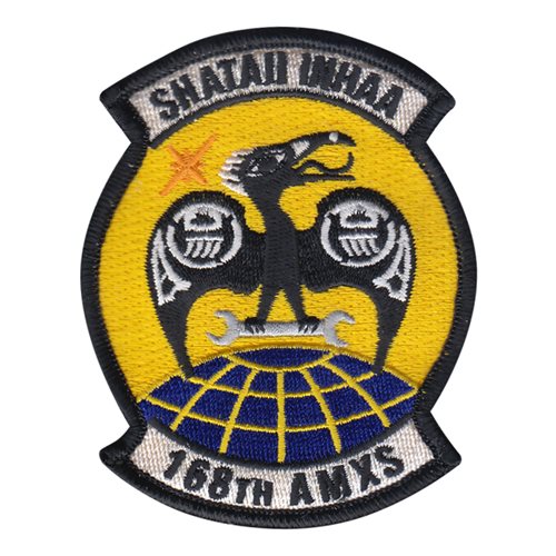 168 AMXS ANG Alaska Air National Guard U.S. Air Force Custom Patches
