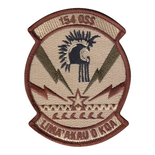 154 OSS ANG Hawaii Air National Guard U.S. Air Force Custom Patches