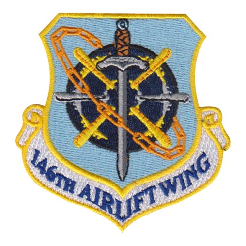 146 AW ANG California Air National Guard U.S. Air Force Custom Patches