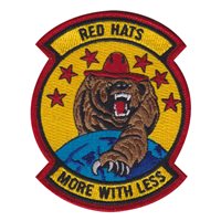 Angry Bear Red Hats Patches