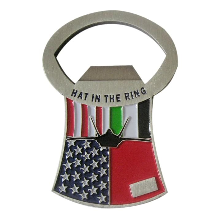 Hat In The Ring Bottle Coin Opener