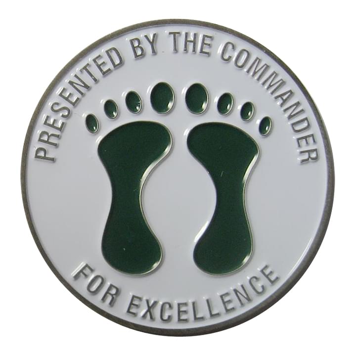 As far as this will reach Commander Challenge Coin