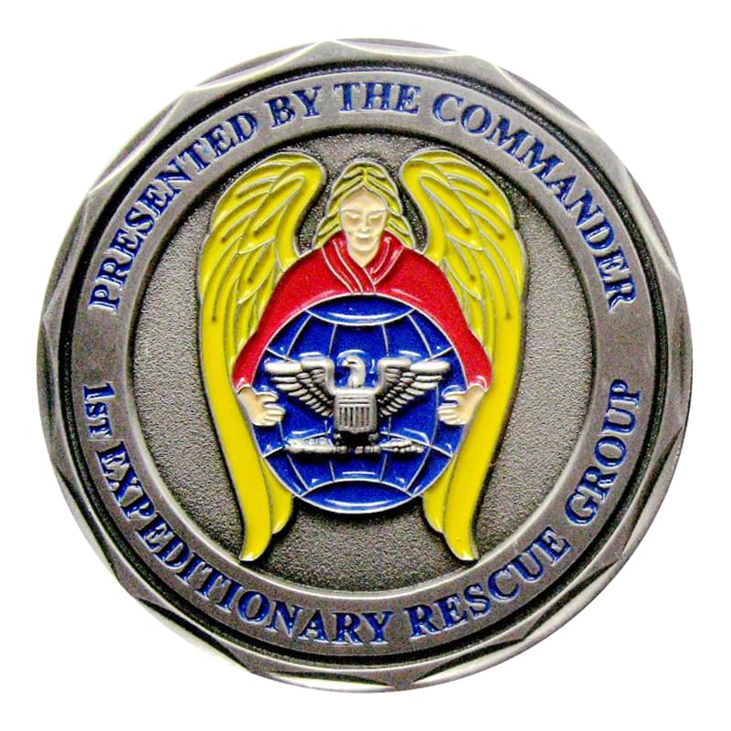 1 ERG Commander Challenge Coin Back Sample