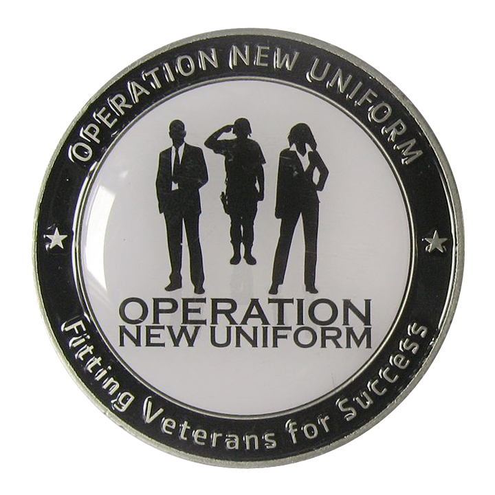 Operation New Uniform Org. Corporate Challenge Coin back
