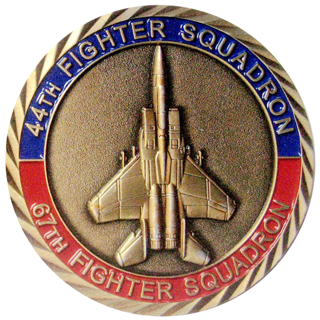 44 and 67 FS Year Antique Gold Plated Anniversary Coin