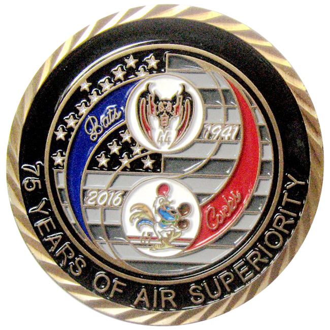 67 FS and 44 FS 75th Year Anniversary Antique Gold Plated Coin