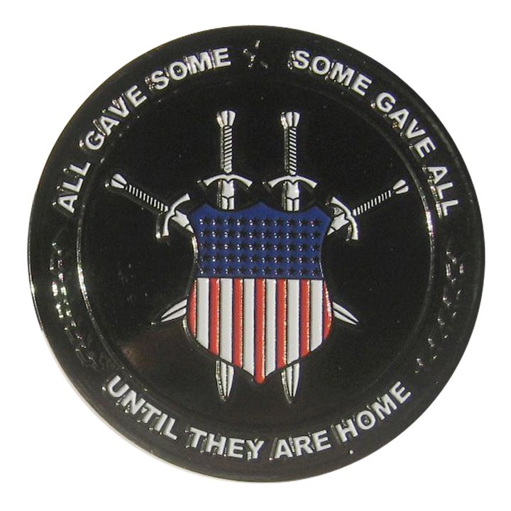 All Gave Some, Some Gave All, Until They Are Home Black Nickel Challenge Coin