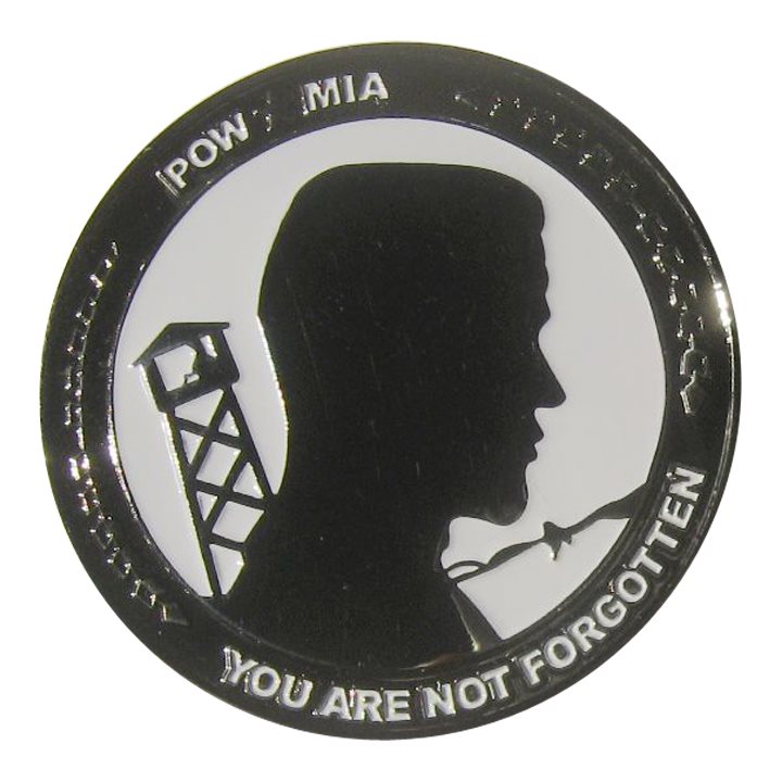 POW MIA, You are not Forgotten, Black Nickel Challenge Coin