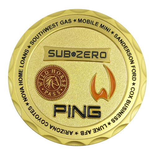 SUB Zero Satin Gold Plated Challenge Coin
