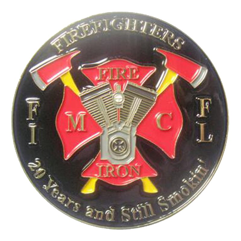 Fire and Iron Motorcycle Challenge Coin