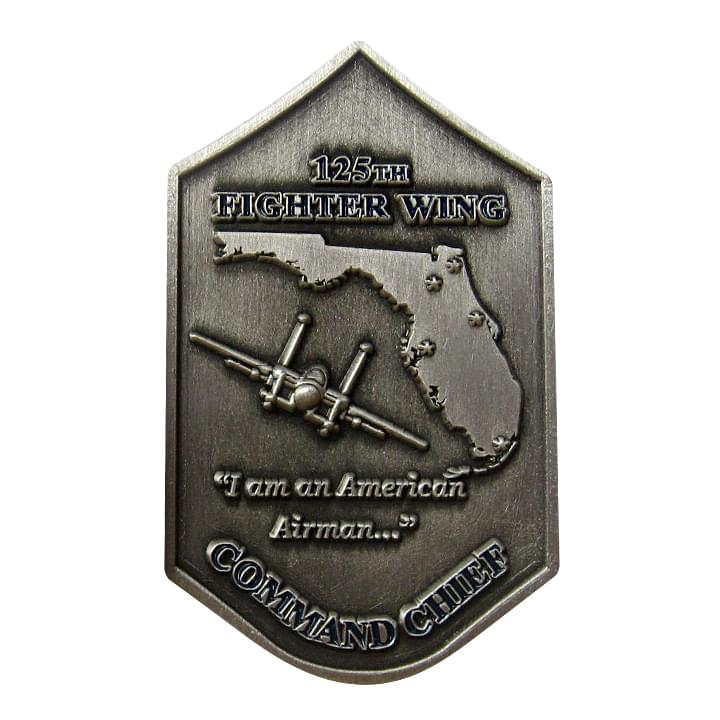 125 Command Chief Challenge Coin Back Sample