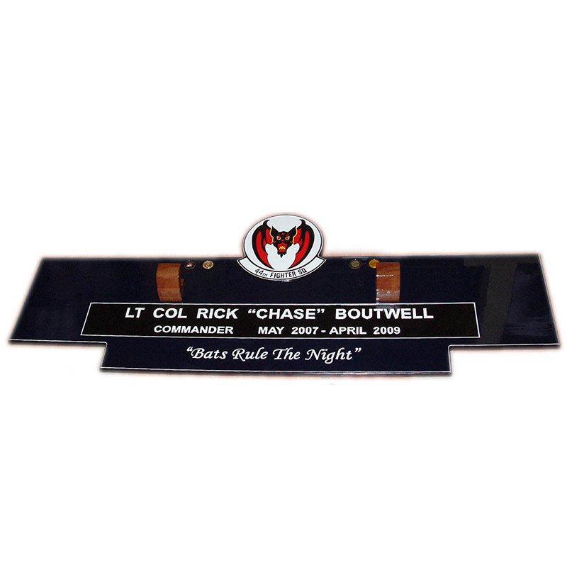 44FS Bats Rule The Night Gun Barrel Plaque