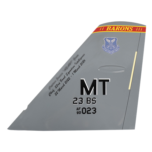 23 BS B-52H Stratofortress Custom Airplane Tail Flash - View 2