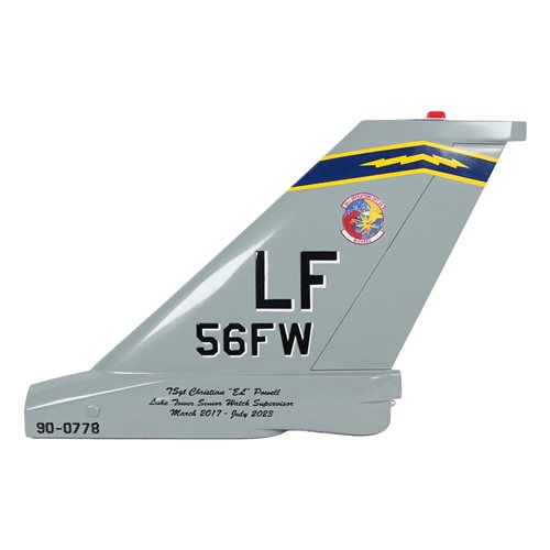 56 FW F-16C Falcon Custom Airplane Tail Flash - View 2