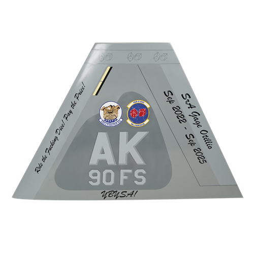 90 FS F-22A Raptor Custom Airplane Tail Flash - View 4