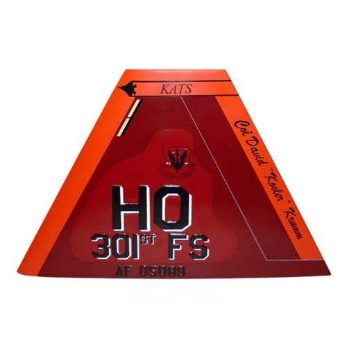 301 FS F-22A Raptor Custom Airplane Tail Flash - View 2