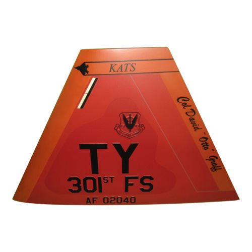 301 FS F-22A Raptor Custom Airplane Tail Flash - View 3