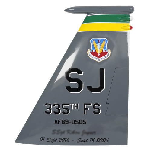 335 FS F-15E Strike Eagle Custom Airplane Tail Flash - View 2