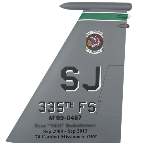335 FS F-15E Strike Eagle Custom Airplane Tail Flash - View 3