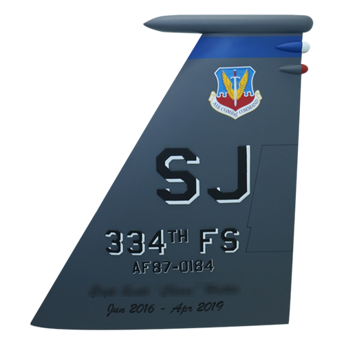 334 FS F-15E Strike Eagle Custom Airplane Tail Flash - View 3