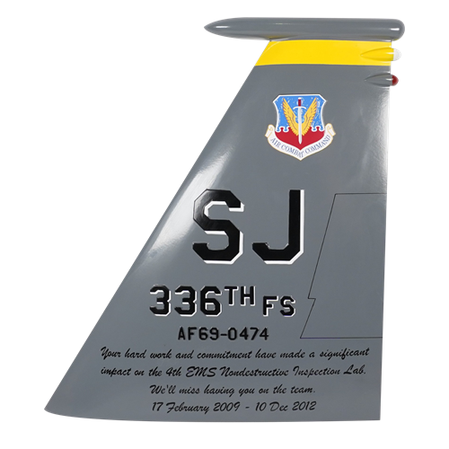 336 FS F-15E Strike Eagle Custom Airplane Tail Flash - View 2