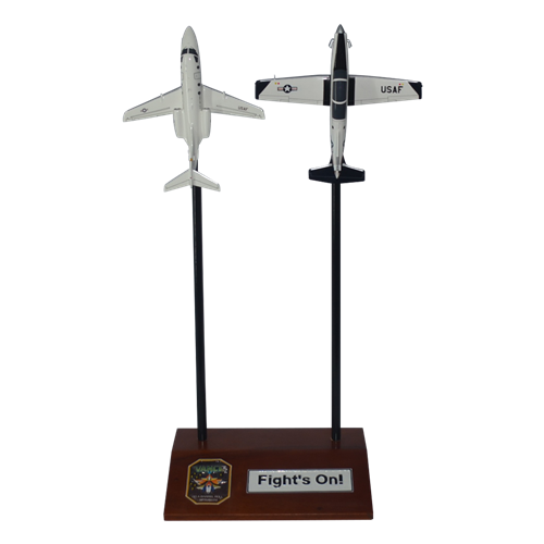 Custom Desktop Stand with 2 briefing sticks - View 2