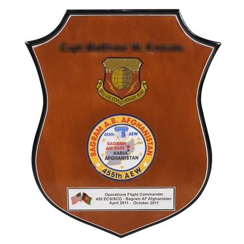Flat Top Shield Plaque - View 3