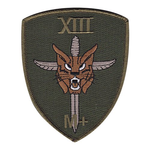 75MM X 75MM New  501 Squadron Patch Boars Head 