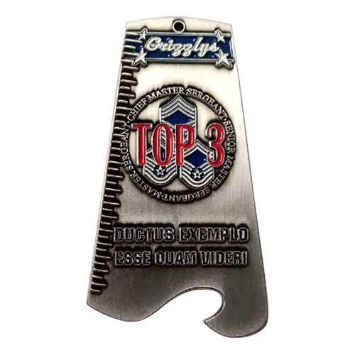 163 ATKW Tail Flash Bottle Opener Challenge Coin - View 2