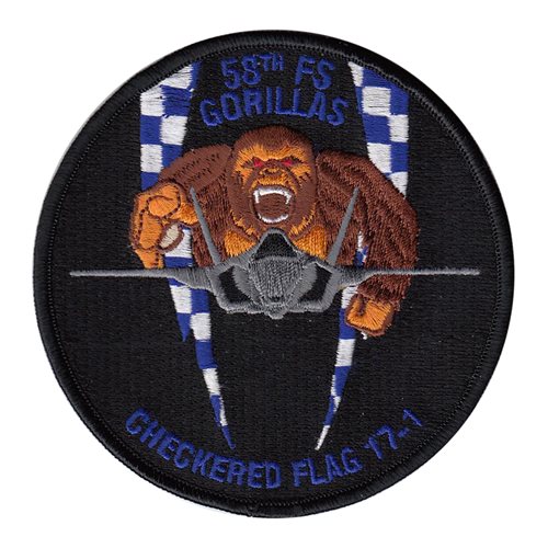 58 FS Gorillas Checkered Flag 17-1 Patch 