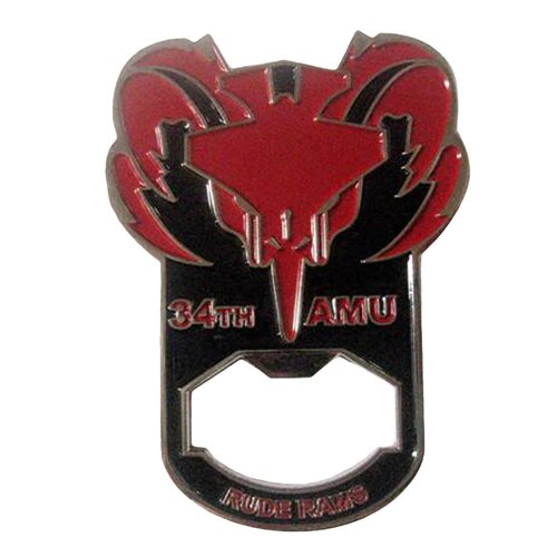 34 AMU Bottle Opener Challenge Coin - View 2